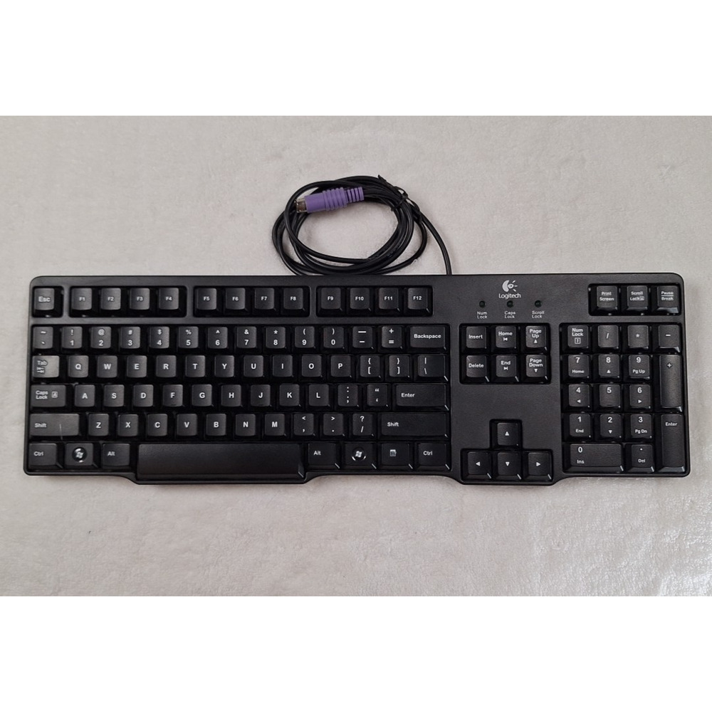 Logitech Classic Keyboard K100 - USB Wired Black US Desktop Keyboard